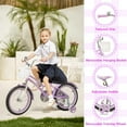 thumbnail image 3 of ACEGER 16 Inch Bike with Basket and Training Wheels for Girls Ages 5-9, Purple, 3 of 7