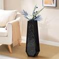 thumbnail image 6 of 30" Tall Crushed Diamond Floor Vase, Black Large Vases for Decor Living Room, Crystal Mirrored Home Decor Vases for Dried Flower, 6 of 6