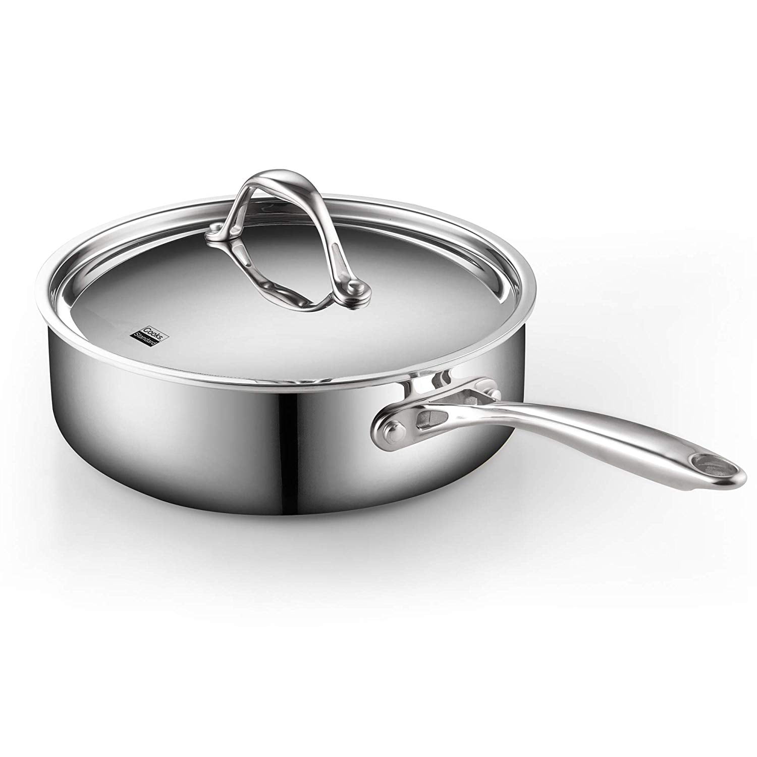 Cooks Standard 02675 Multi-Ply Clad Deep Saute Pan with Lid, 3.5-QT