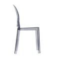 thumbnail image 5 of 2xhome Mid Century Modern Dining Room Side Chair, Clear Transparent Ghost Accent Armless Lounge Chair, Smoke, Set of 1, 1 piece, 5 of 8