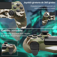 thumbnail image 4 of Controlador inalámbrico compatible con PS4, control remoto compatible con Playstation 4/PS4 Slim/PS4 Pro/PC con Windows, camuflaje verde, 4 of 8