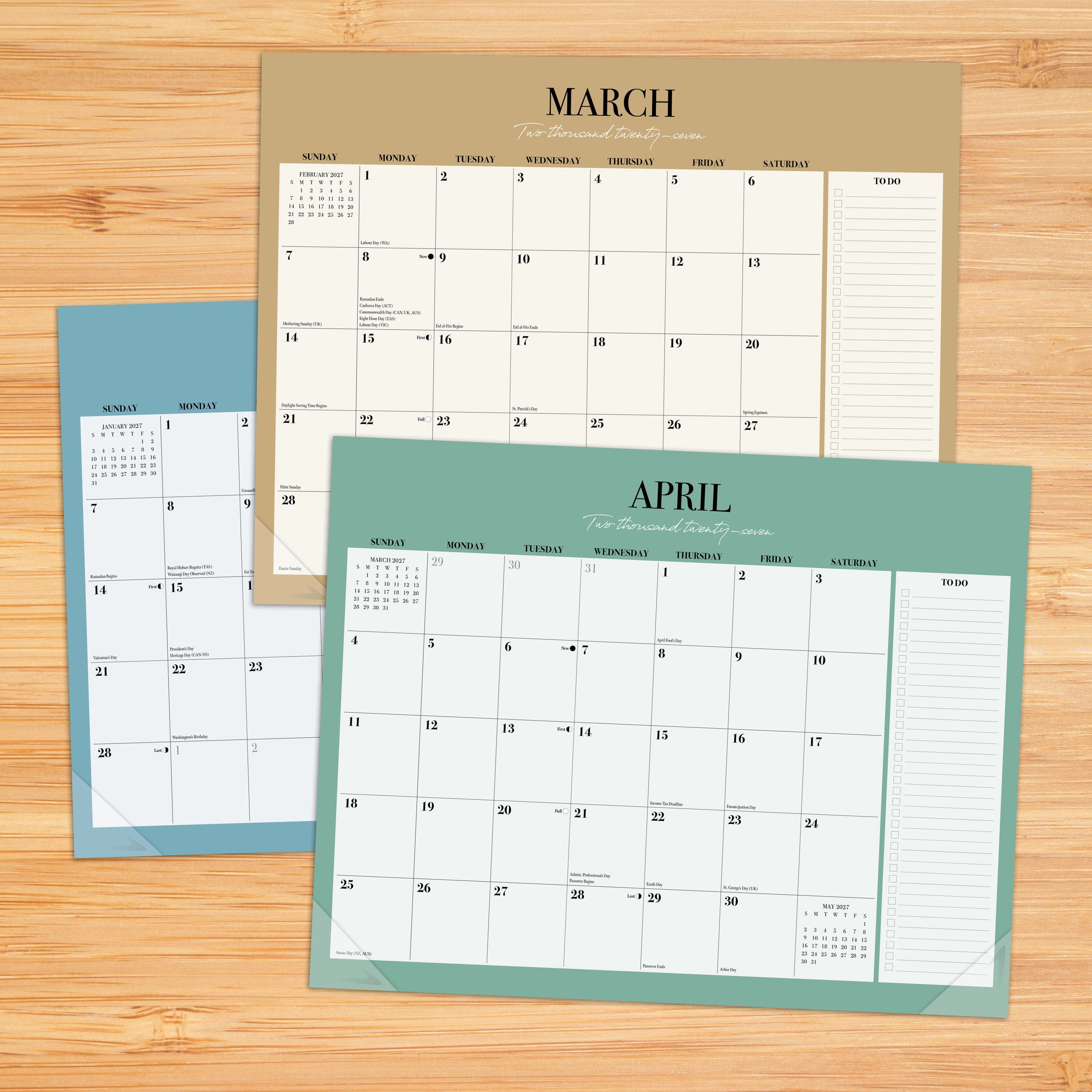 Willow Creek Press Modern Minimalist 2027 14.25" x 11.25" Magnetic Wall Calendar (64856)