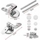 thumbnail image 3 of Bisagras elegantes para asiento de inodoro de aleación de zinc, diseño moderno para varios asientos de inodoro, duraderas y resistentes con superficie cromada y tornillos de acero inoxidable, fácil, 3 of 5