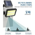 thumbnail image 3 of Solar Lights Outdoor,1.5W 120COB IP65 1500mAh Battery Solar Motion Sensor Security Lights,Waterproof Flood Lights for Outside Garden Patio Yard Garage,2Pack, 3 of 11