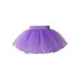 thumbnail image 2 of Miutii Girls 4 Layers Ballet Dance Tutu Skirts Toddler Baby Tulle Birthday Party Fancy Dress up Princess Outfits Purple 6-11, 2 of 7