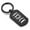 Black, variant on Stainless Steel Mustache Dad Dog Tag Keychain Circle Ring