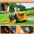 thumbnail image 4 of sopbost 24V Ride On Dump Truck with Remote Control & EVA Rubber Tires, Classic Yellow, 4 of 7