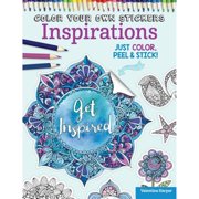 Pre-Owned Color Your Own Stickers Inspirations: Just Color, Peel & Stick (Paperback) by Valentina Harper, Peg Couch