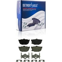 Detroit Axle - Rear Brake Pads for Hyundai Tiburon Elantra Kia Spectra Spectra5, Ceramic Brake Pads with Hardware Replacement