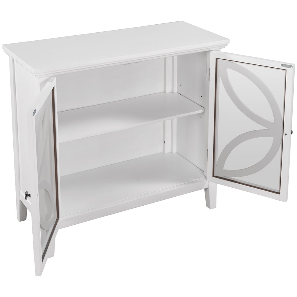 Private Jungle Accent Storage Cabinet Wooden Cabinet with Decorative transparent Door,Modern Sideboard for Entryway, Living Room,32 Inch,White Private Jungle Accent Storage Cabinet Wooden Cabinet with Decorative transparent Door,Modern Sideboard for Entryway, Living Room,32 Inch,White