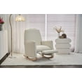 thumbnail image 2 of Cotton Linen Fabric Nursery Rocking Chair With Adjustable Footrest, 2 of 18