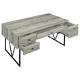 thumbnail image 3 of Analiese 63-inch 4-drawer Writing Desk Grey Driftwood, 3 of 10