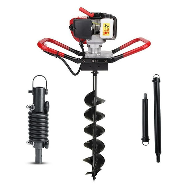 BEAMNOVA 6" One Man Post Hole Digger Auger Bit 52CC 2 Stroke Gas Powered with 12" & 20" Auger