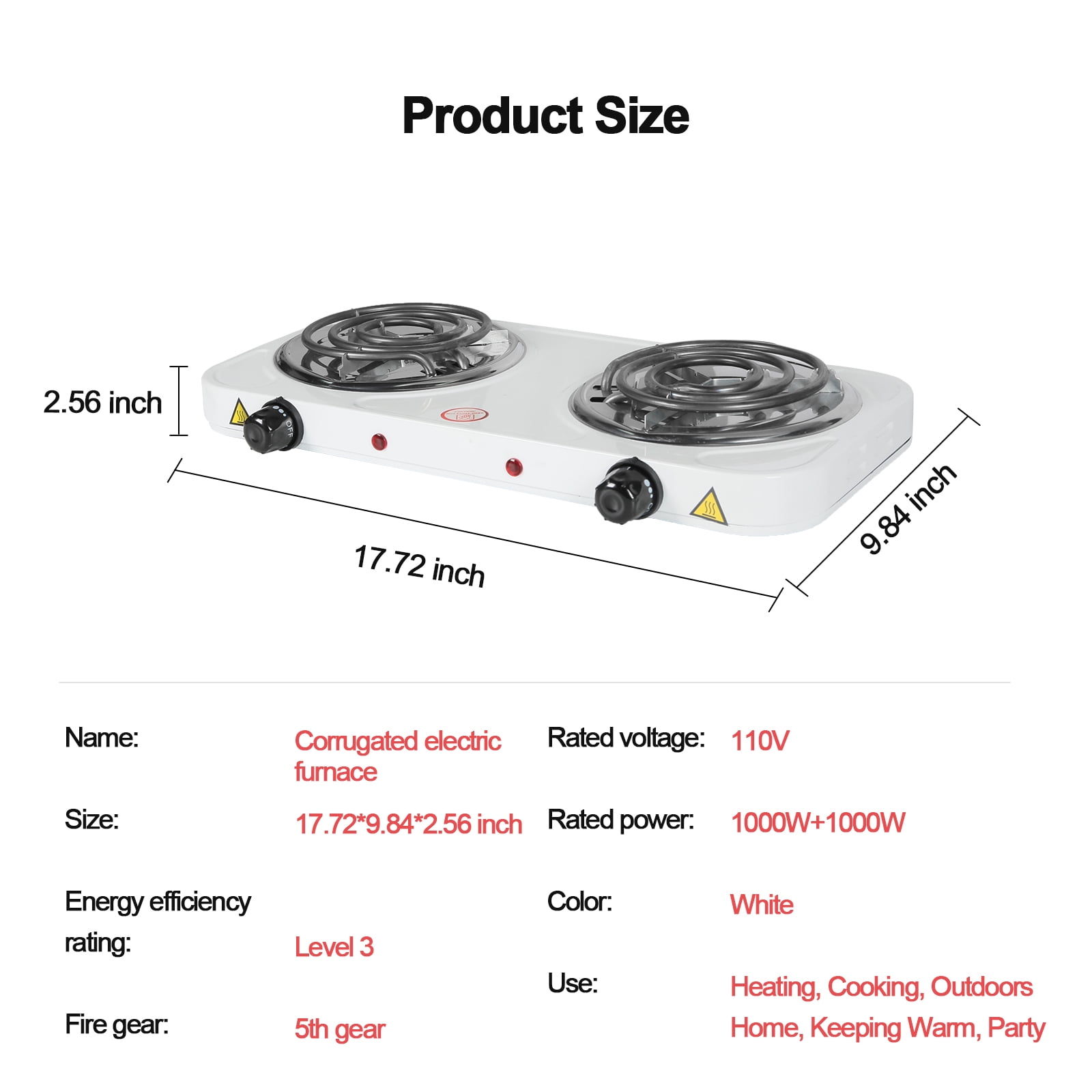Wobythan's Double Trouble Hot Plate: 2000W Electric Stove Burners for Cooking up a Storm in the Kitchen