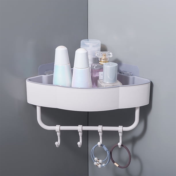 XWSHYW Almacenamiento y Organización Del Baño. Estante de Almacenamiento de Esquina Sin Perforaciones, Trípode para Baño, Cocina, Inodoro, Baño, Estante de Almacenamiento Montado En La Pared