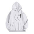 thumbnail image 6 of Men's Hoodies Letter Printed Pullover Fleece Lined Hooded Sweatshirts with Pockets Fall Outwears Work Wear Sweaters Hoody Long Sleeve Tops Sportswear Hoodie for Men, 6 of 7