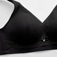 thumbnail image 5 of Bras for Women Plus Size Lace Adjustable Full Coverage Seamless Breathable Soft Gathering Bras Black XL, 5 of 5
