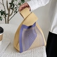 thumbnail image 4 of Bolsa A Cuestas Bolsa de mano de línea geométrica, bolsa de muñeca de punto unisex para regalo de cumpleaños (amarillo) Ehuebsd Para Estrenar, 4 of 8