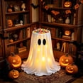thumbnail image 6 of BiFandian Remote Control Light Up Ghost Candy Bucket, Halloween Ghost Lampshade Candy Bowl with Adjustable LED Lights, Outdoor Porch Candy Holder for Front Yard Halloween Party Decoration, 6 of 6