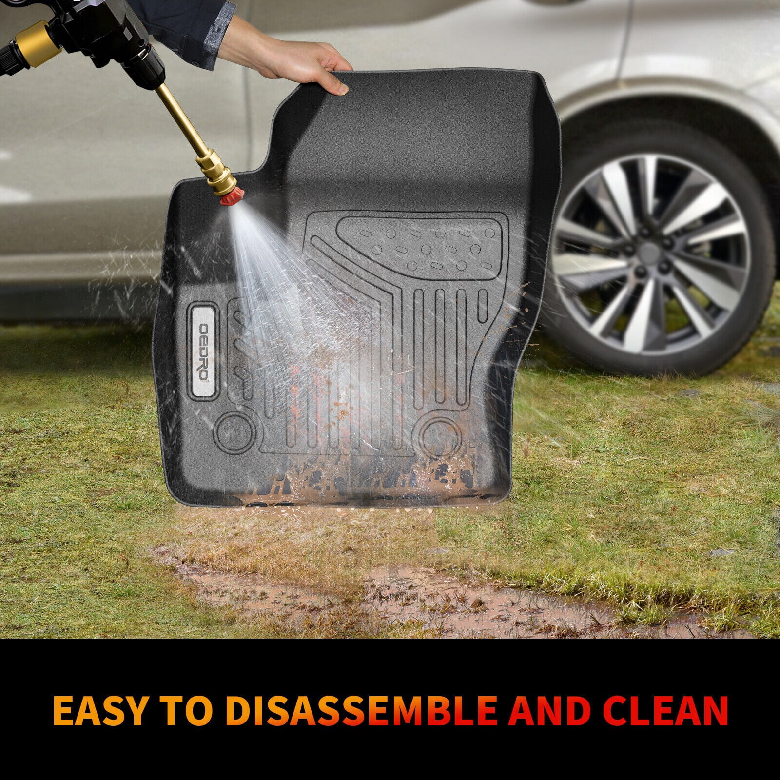 RVNI Floor Mats Liners for 2013-2019 Ford Escape 2013-2018 C-Max TPE All-Weather Guard