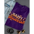 thumbnail image 3 of Happy Halloween! Candycorn Text T-Shirt Women -Image by Shutterstock, Female 3X-Large, 3 of 4
