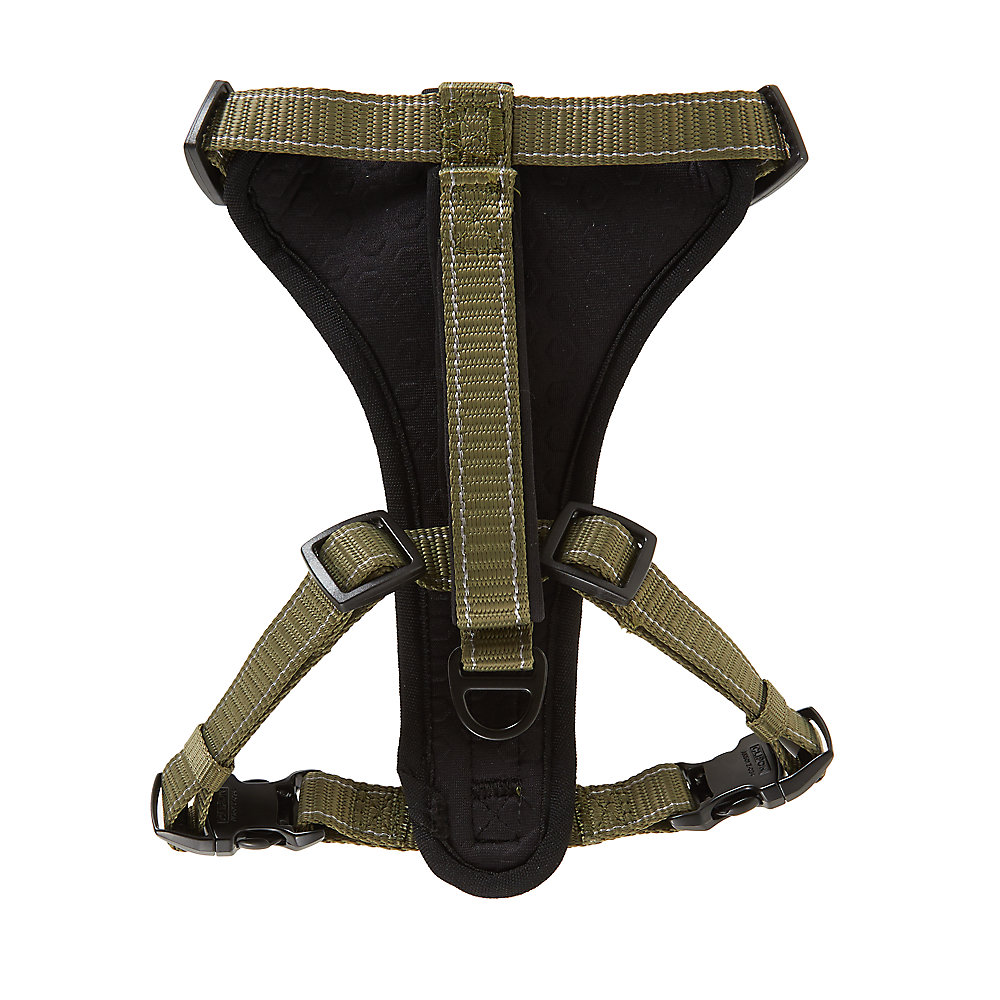 KONG Max Ultra Durable Neoprene Padded Chest Plate Dog Harness offered by The Barker Company (Green, Medium)