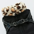 thumbnail image 5 of Dog Winter Coat with Fleece Collar Winter Warm Dog Jacket Windroof Dog Clothes with Harness Soft Pet Dog Vest Apparel, 5 of 9