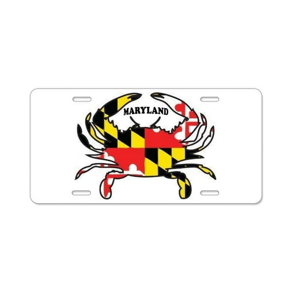 CafePress - MARYLAND CRAB - Aluminum License Plate, Front License Plate, Vanity Tag