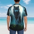 thumbnail image 4 of Fotbe Wolf Camisa Hawaiana para Hombre Unisex – Camisa Casual de Verano con Botones de Manga Corta de Algodón y Lino,X-Large, 4 of 7