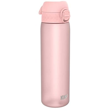 Ion8 Sport Water Bottle- Leakproof and BPA-free Water Bottle - Fits in Lunch Boxes  Handbags  Car Cup Holders  Backpacks and Bike Holders  17 oz / 500 ml (Pack of 1) - OneTouch 2.0 - Rose Quartz 2.0