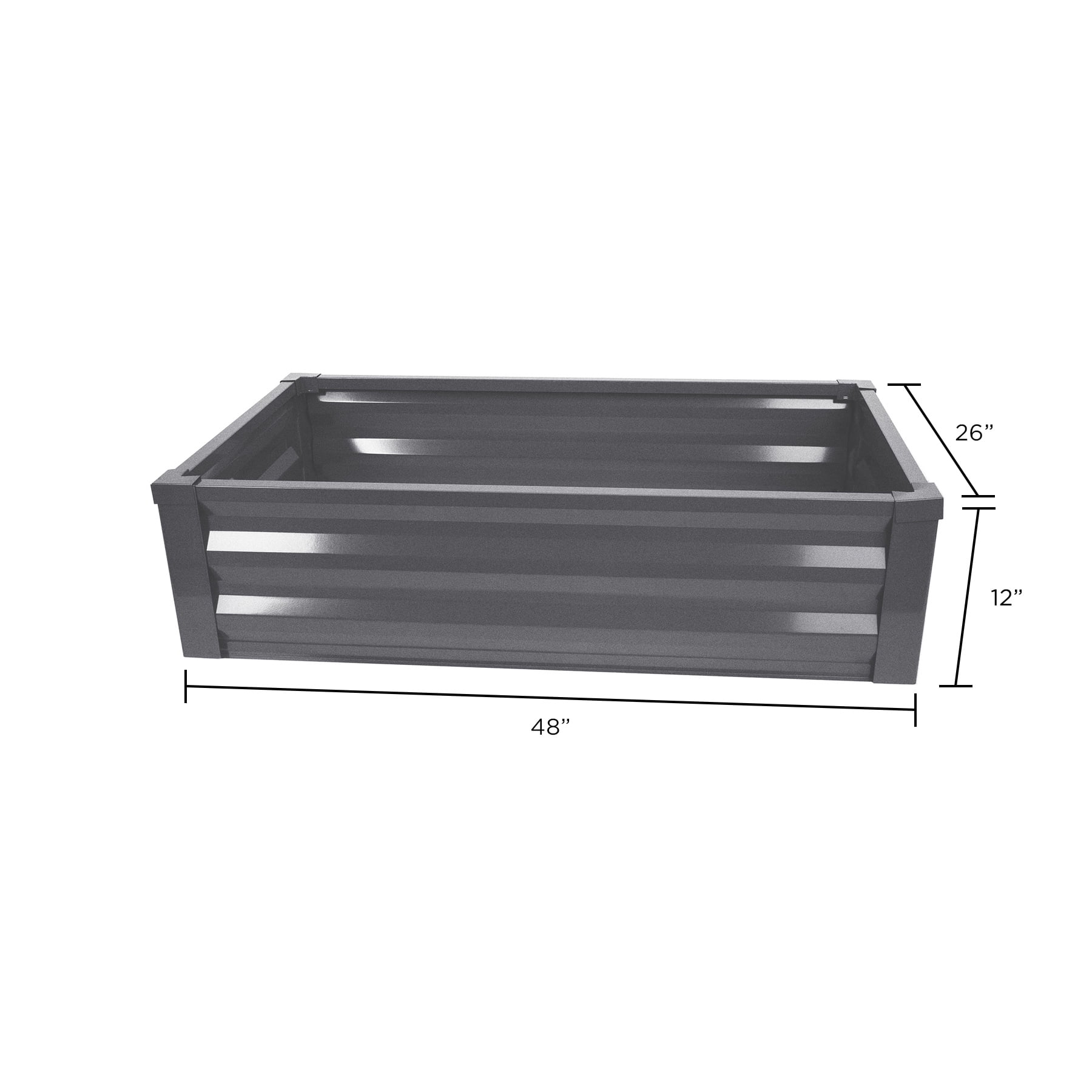 Panacea Antique Iron Raised Garden Bed, 4 ft x 2 ft Vintage Metal Planter for Flowers & Vegetables