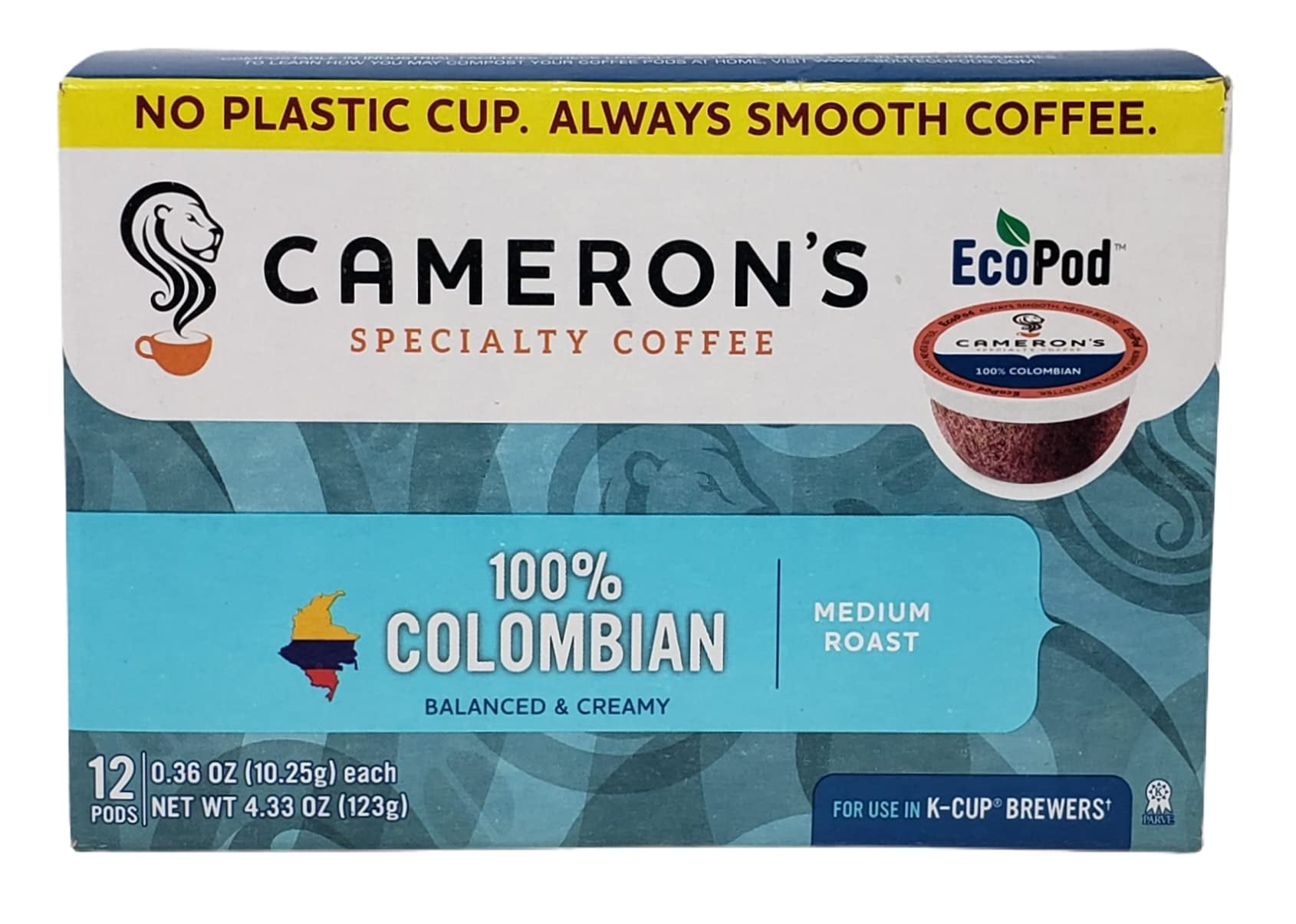 Camerons Specialty Coffee Pods Variety Pack - Vanilla Hazelnut, 100% Colombian, Hawaiian Blend, And Jamaican Blend - Allergen Free And Gluten Free - 48 Coffee Pods Total - For Use In K Cup Brewers