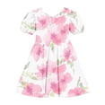 thumbnail image 6 of Amidoa Girl Dresses Twirl A-Line Skater Short Sleeve Dress Summer Casual Sundress for Kids Pink Size 9, 6 of 7