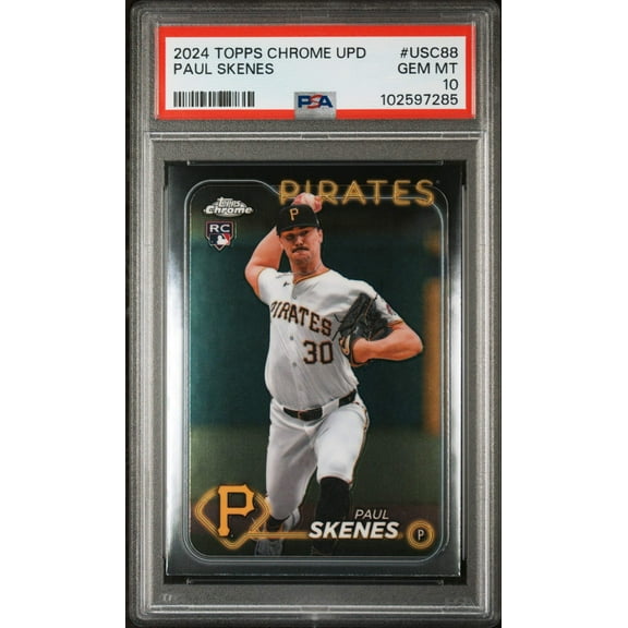 Graded 2024 Topps Chrome Update Paul Skenes #USC88 Rookie RC Baseball Card PSA 10 Gem Mint