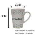 thumbnail image 2 of 16oz Cat Lovers Mug, "Don't Stress Meowt"Cat Coffee Mug Funny Ceramic Tea Cup Novelty Gifts for Office and Home Women Girls Men Dishwasher Microwave Safe, 2 of 6
