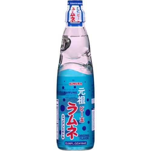 Kimura Giant Ramune Original Flavor Carbonated Soft Drink, 13.86 fl oz