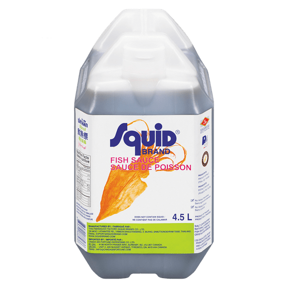 Squid Brand Fish Sauce (4.5L) - Bulk Food Service, Umami-rich Flavor Enhancer
