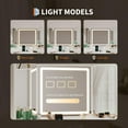 thumbnail image 3 of TROPOW Lighted Mirror Corner Vanity Desk with Charging Station – Fluted Design, 3 Drawers, Cabinets & Open Shelves – Wooden Makeup Vanity Table for Bedroom,White, 3 of 6