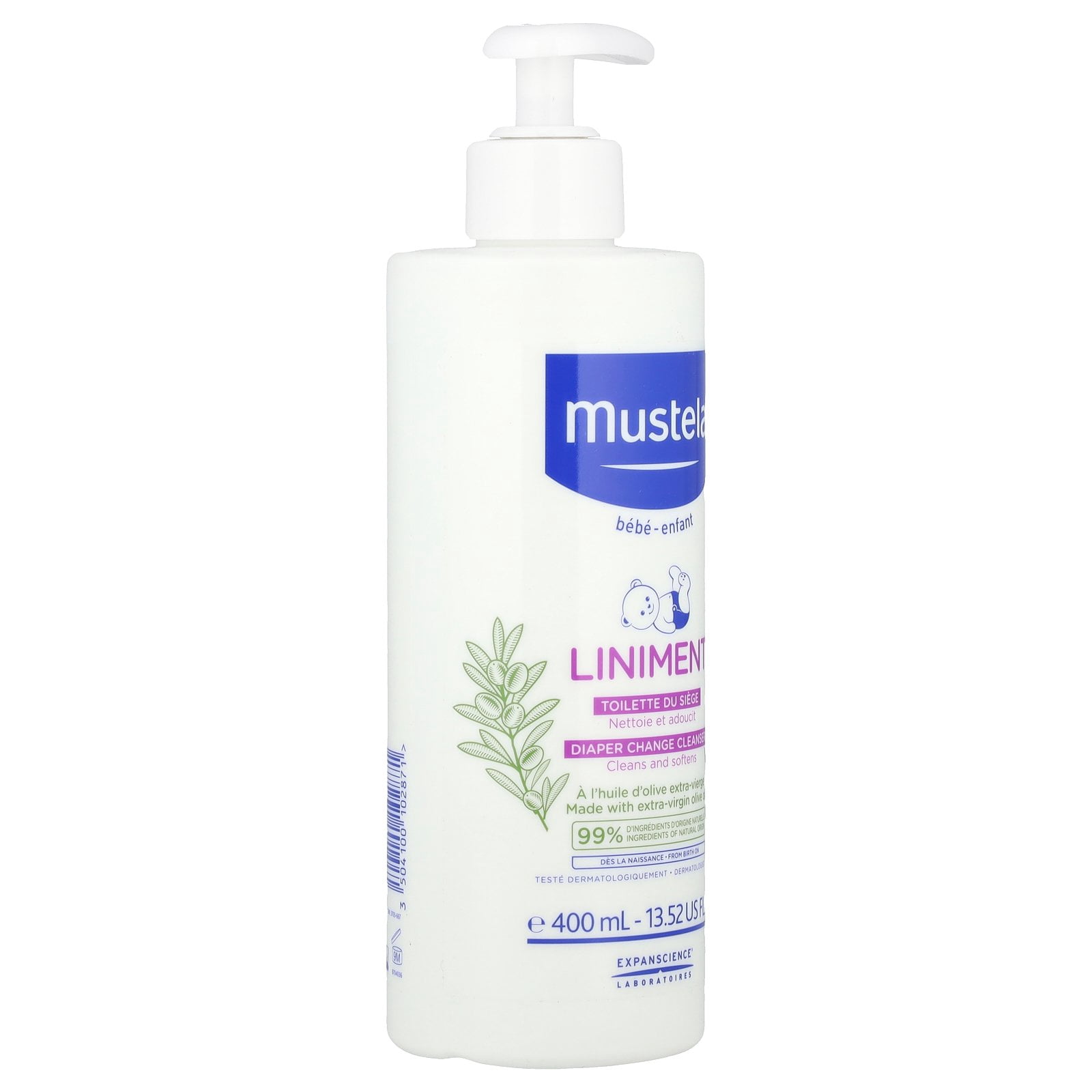 Mustela Baby, Liniment Diaper Change Cleanser, 13.52 fl oz (400 ml)