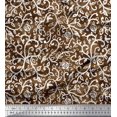 thumbnail image 1 of Soimoi Tissu en Poly Georgette Feuilles, Oiseaux & Roses Imprimé 1 Yard 42 Pouces de Large, 1 of 3