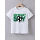 thumbnail image 1 of Boys' Summer Soccer Theme Birthday Graphic Tee, Casual Crew Neck, Polyester Knit Top with Slight Stretch, Regular Fit, for Children 12 and Under, 1 of 6