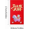 thumbnail image 3 of Enveloppes Rouges Année Lunaire 6 Pcs Design Cheval Enveloppes en Papier pour Argent pour Festival de Printemps Mariage Fête Anniversaire Bonne Chance, 3 of 9