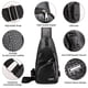 thumbnail image 2 of Mochila bandolera de piel para hombre con puerto USB, 2 of 8