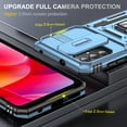 thumbnail image 7 of Motorola Moto G Pure Case with Lens Protection,Ring Holder Cover with Camera Cover & Kickstand Military Grade Shockproof Heavy Duty Protective Support Magnetic Car Mount Holder,Lightblue, 7 of 7