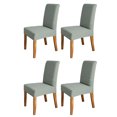 thumbnail image 1 of Mistaha Stretch Solid Diamond Lattice Dining Chair Cover Slipcover Removable Washable Short Dining Chair Protector Seat Solid Slipcovers for Hotel Dining 4pcs Deep Green, 1 of 8
