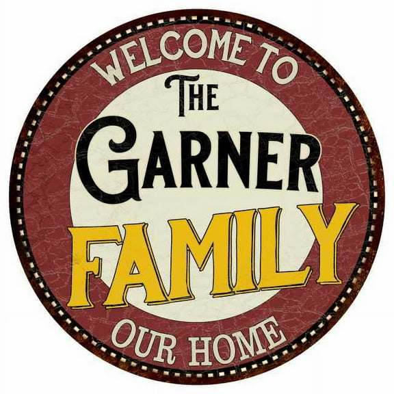 The Garner Family 12" Round Metal Sign Kitchen Game Room Décor 200120038404
