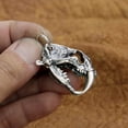 thumbnail image 5 of LINSION 925 Sterling Silver Openable Tiger Lion Skull Mens Biker Punk Pendant TA214, 5 of 13