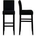 thumbnail image 2 of Housses de Chaise de Comptoir de Pub Réutilisables Housse Extensible Amovible Lavable Ensemble de 1 (Noir), 2 of 6