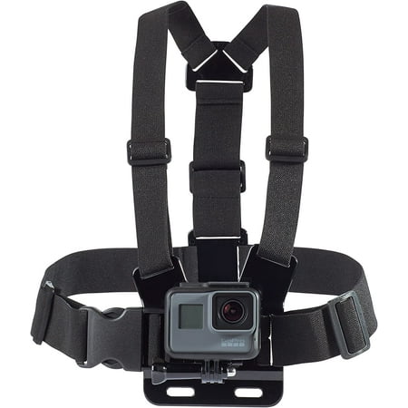 Image of Adjustable Chest Mount Harness for GoPro Camera (Compatible with GoPro Hero Series) Black