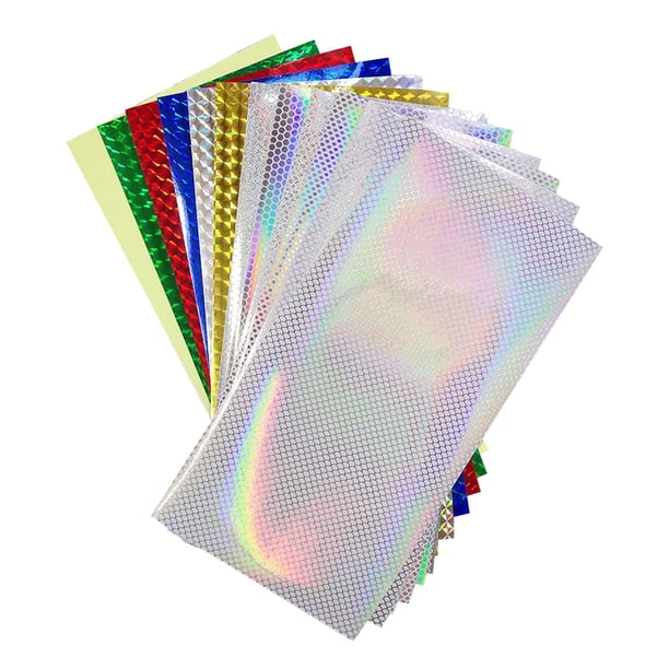 12 Piezas Pegatinas de Cebo de Pesca Pegatinas Luminosas Holográficas para Agua Dulce